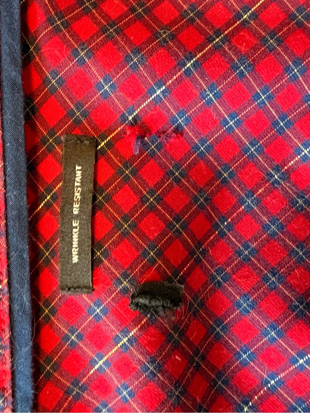 Red Patterned Button-Up Shirt - Picture 6 of 6
